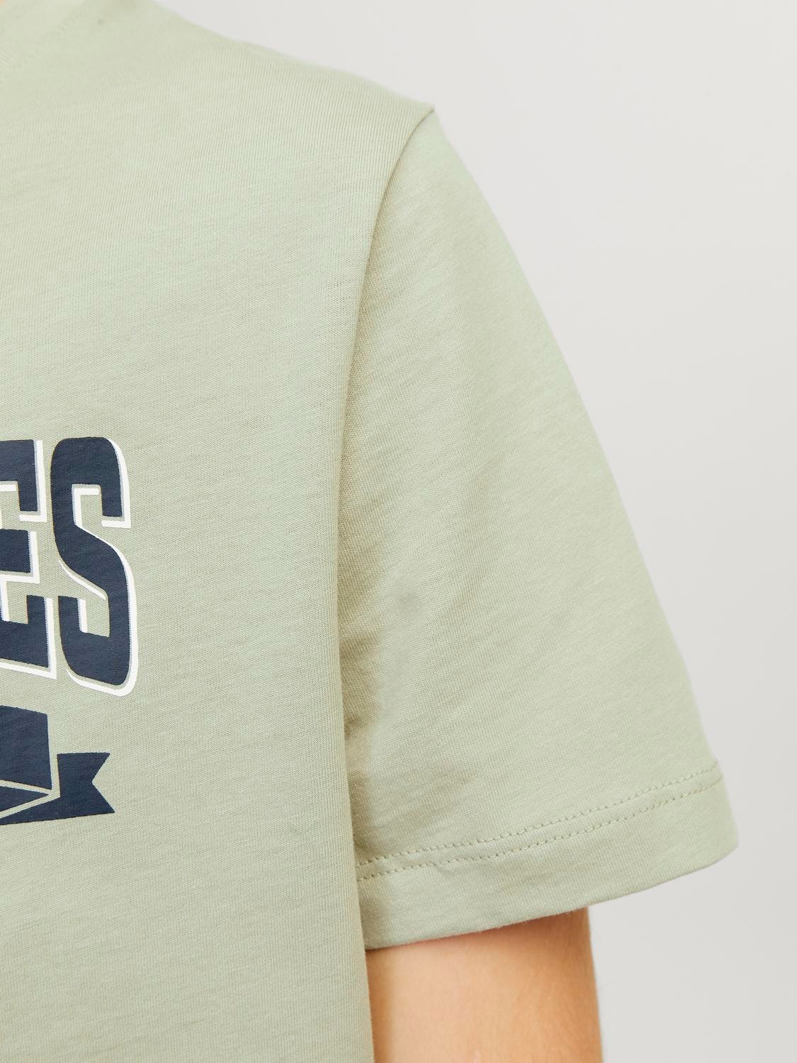 Jack & Jones Printet T-shirt Mini -Desert Sage - 12257379