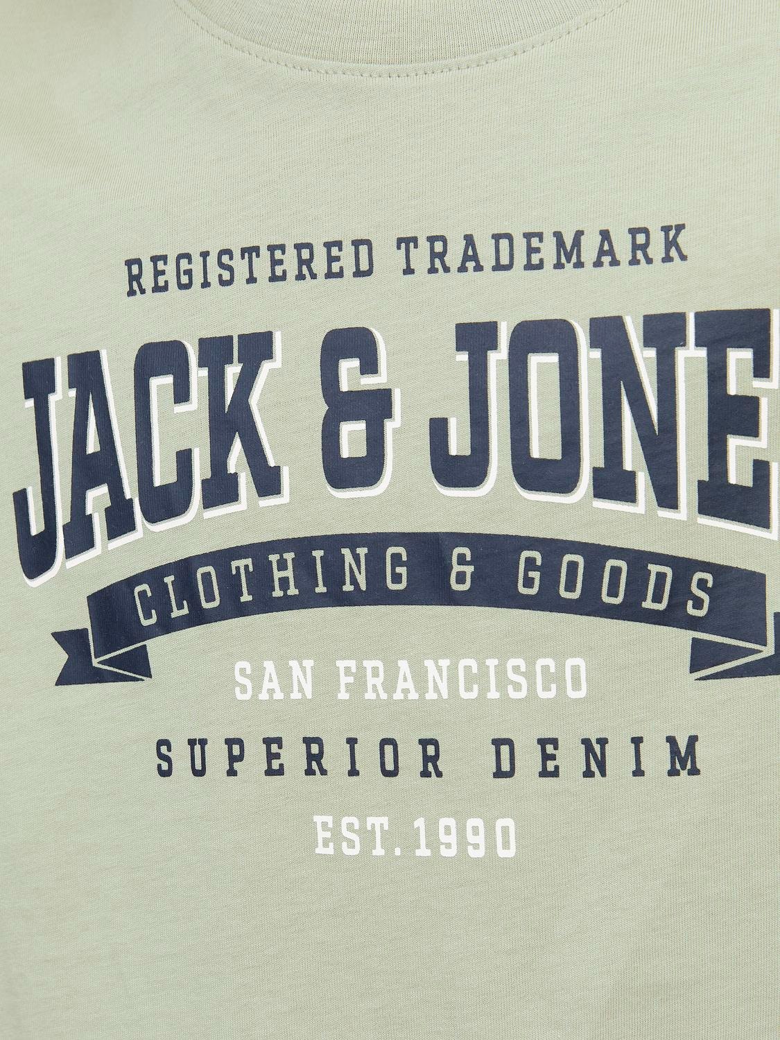 Jack & Jones Printet T-shirt Mini -Desert Sage - 12257379