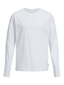 Jack & Jones Minipituinen Yksivärinen T-paita -White - 12257381