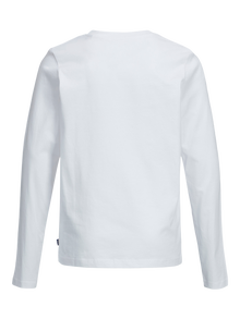 Jack & Jones Effen Longsleeved T-shirt Mini -White - 12257381
