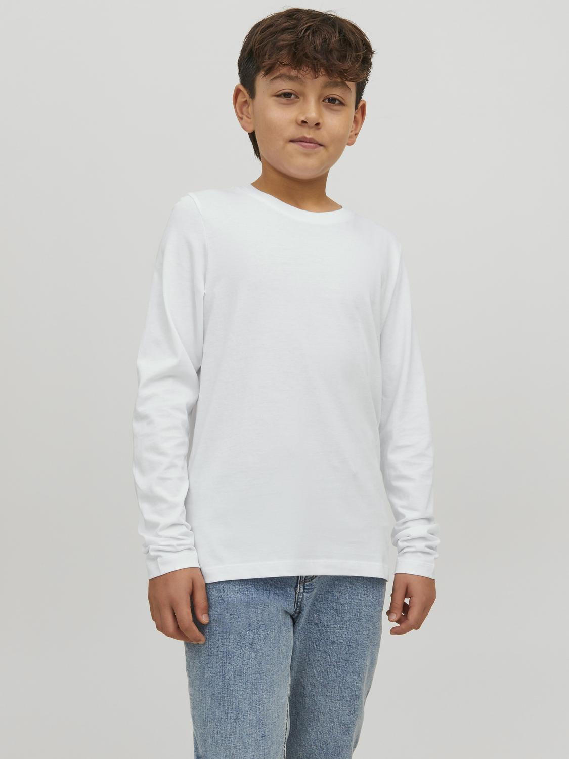 Jack & Jones Enfärgat T-shirt Mini -White - 12257381