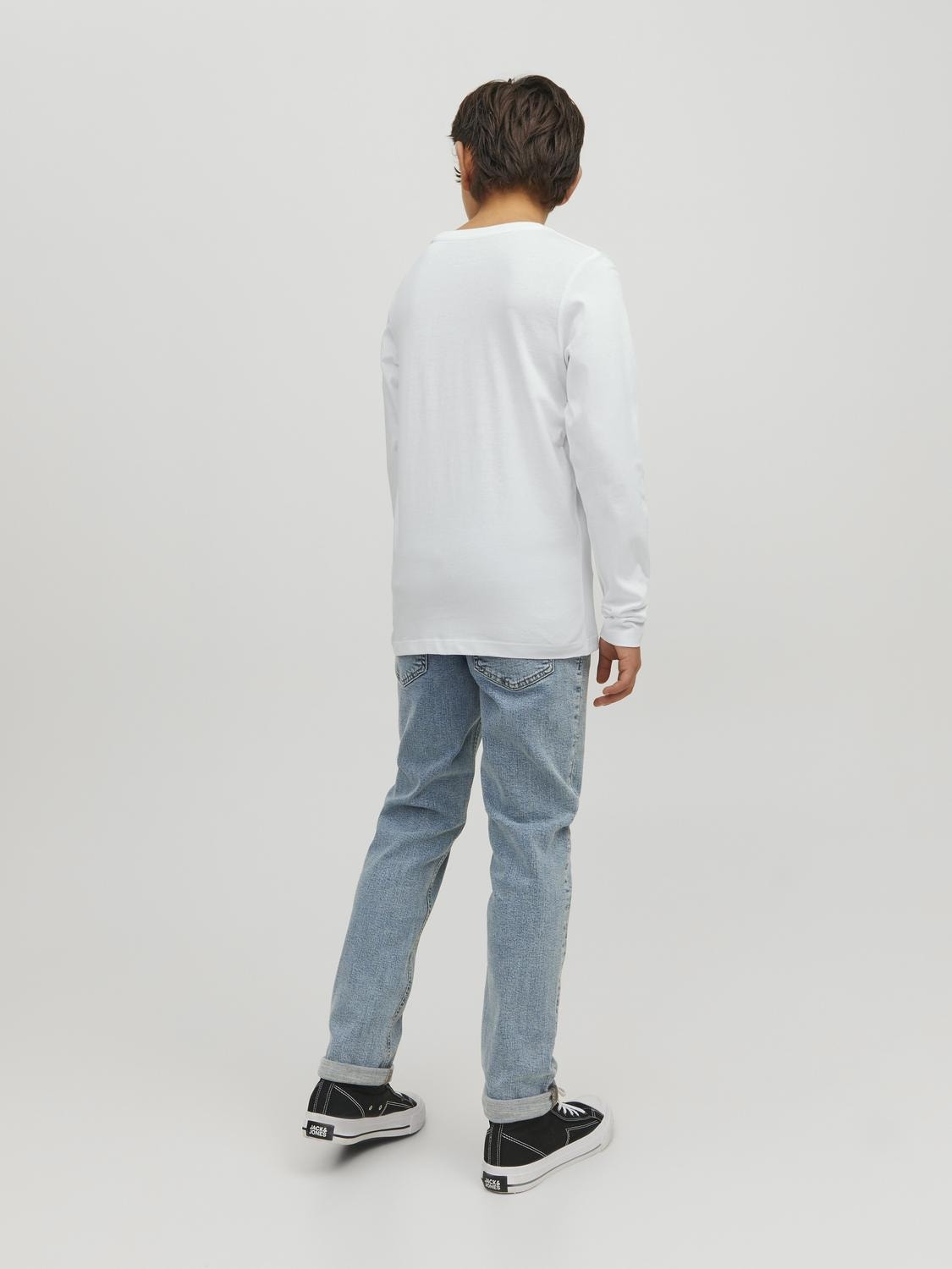 Jack & Jones Einfarbig T-shirt Mini -White - 12257381