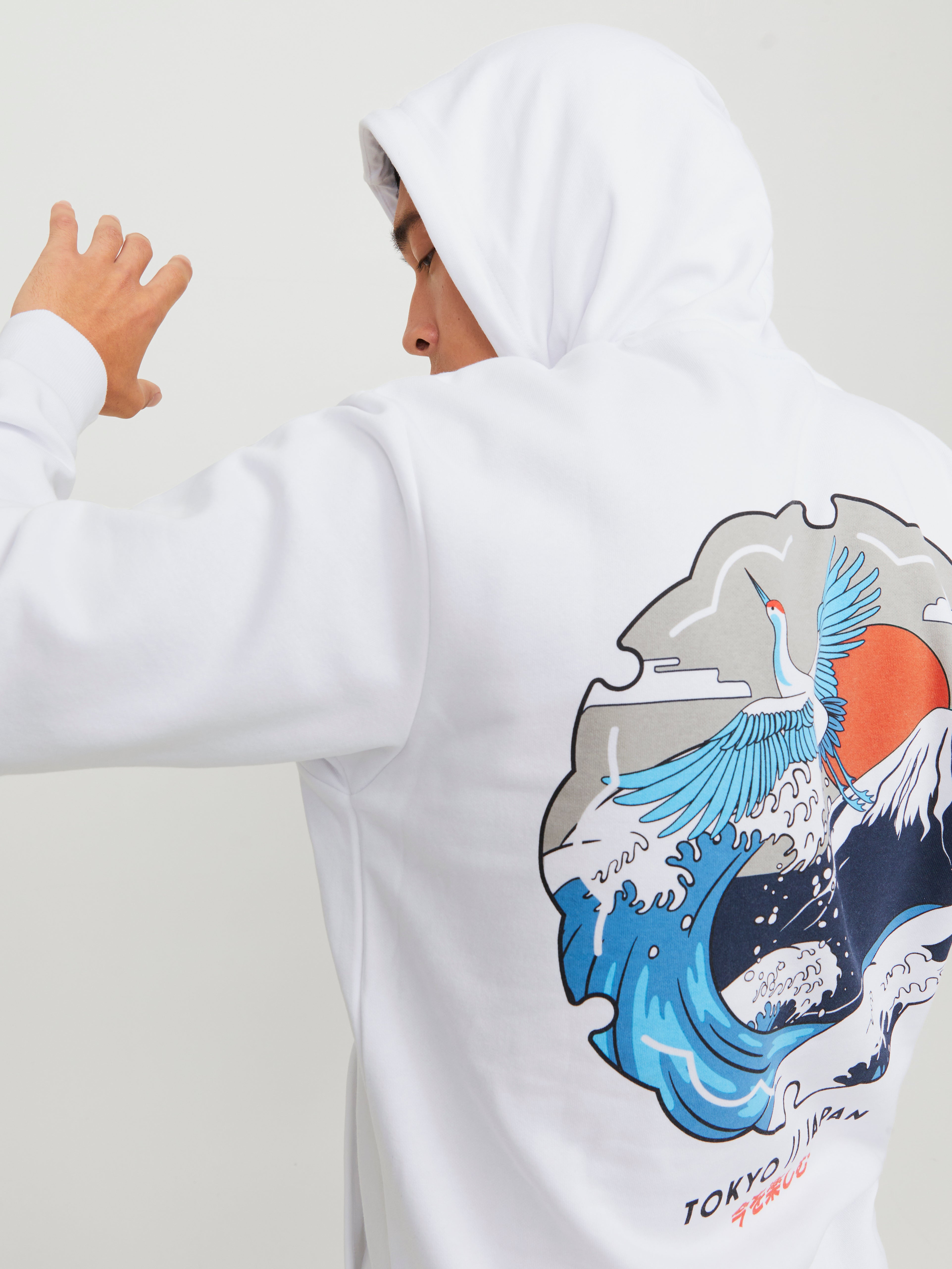 Jack & Jones Printed Hoodie - 12257387