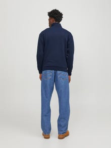 Jack & Jones Gedrukt Sweatshirt met halve rits -Navy Blazer - 12257392