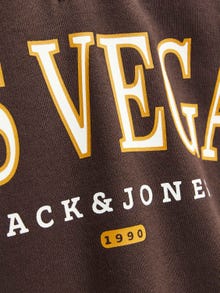 Jack & Jones Moletom com meio zíper Estampar -Seal Brown - 12257392