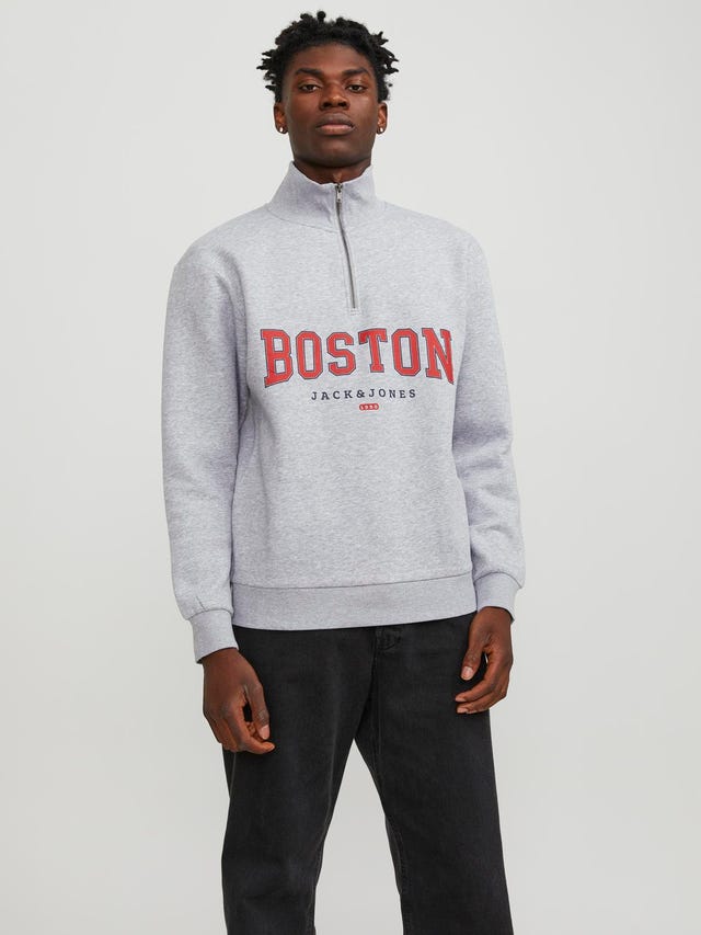 Jack & Jones Nyomott mintás Félcipzáras pulóver - 12257392