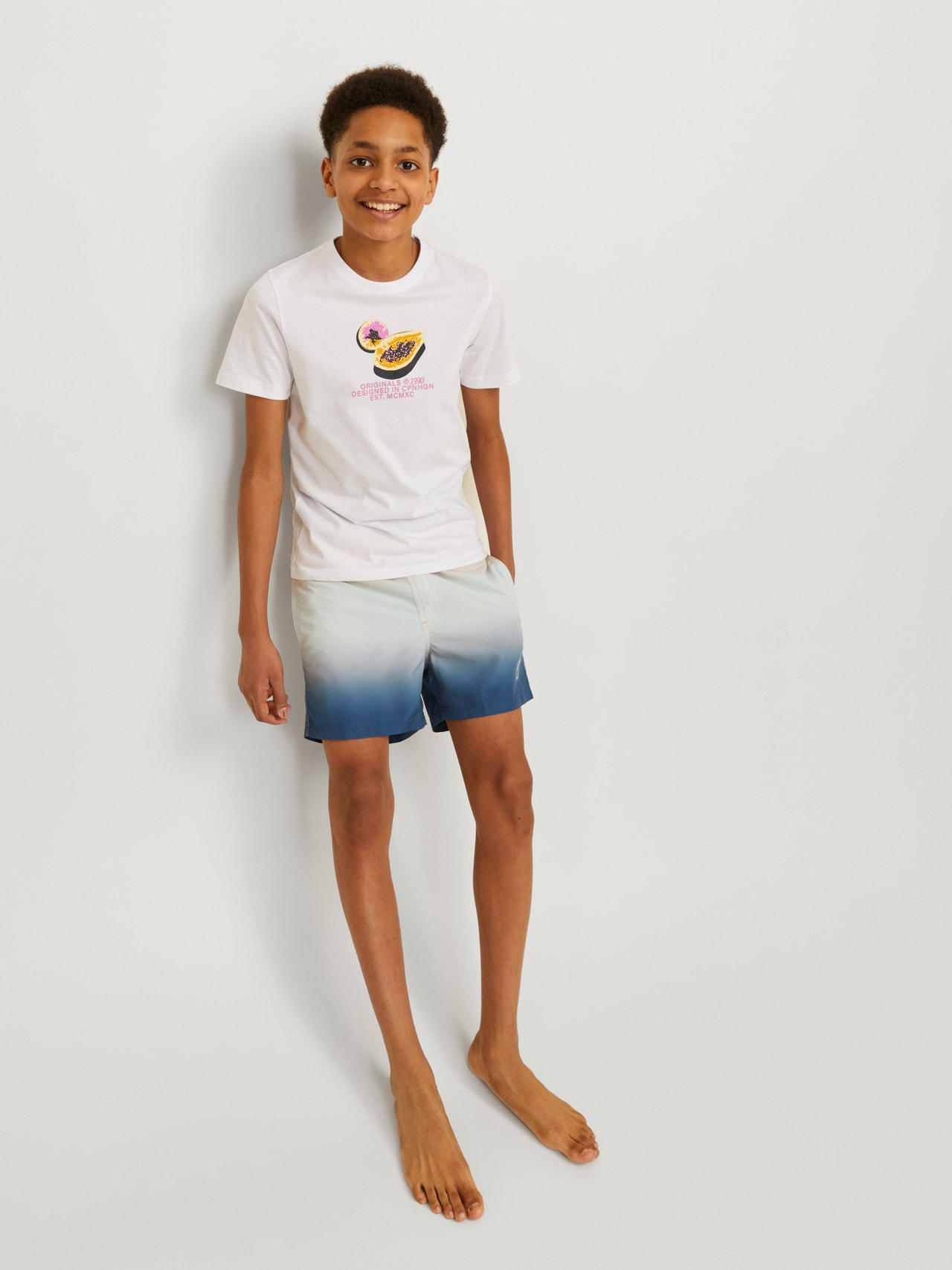 Jack & Jones Regular Fit Badshorts För pojkar -Peach Nougat - 12257409