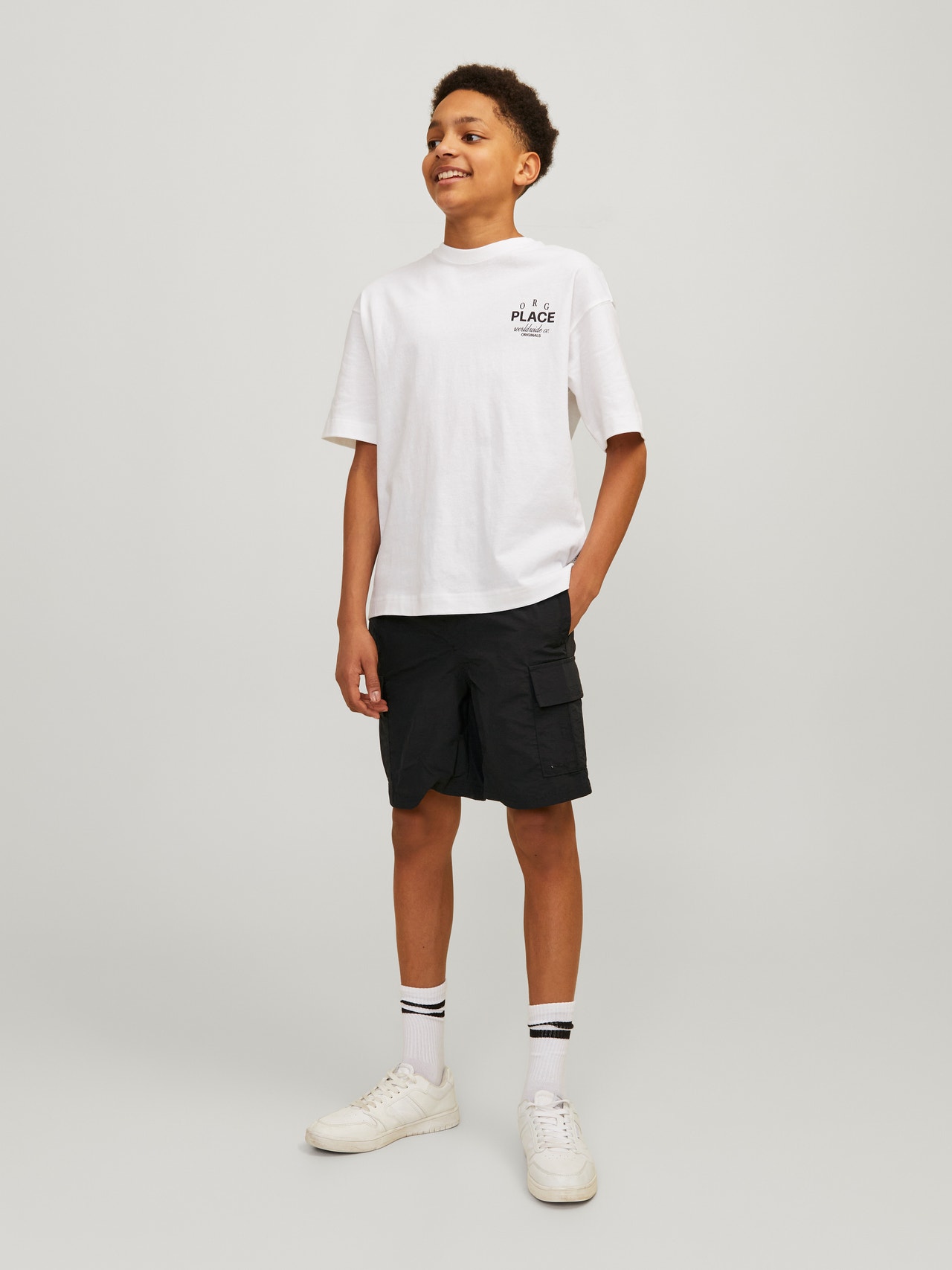 Jack & Jones Regular Fit Swim shorts For boys -Black - 12257410