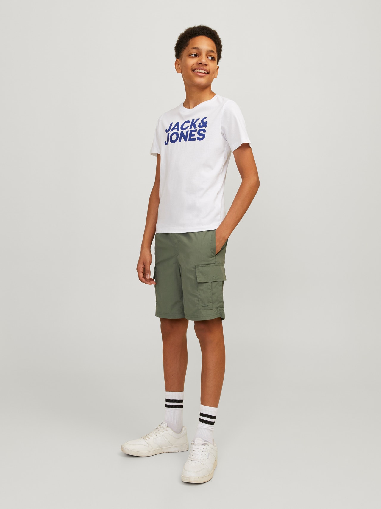 Jack & Jones Regular Fit Calções de banho Para meninos -Agave Green - 12257410