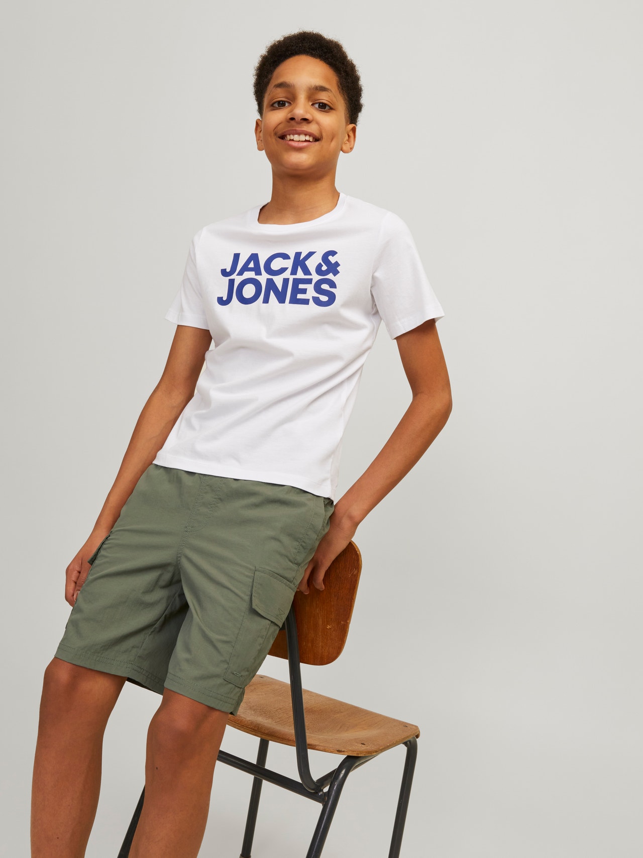 Jack & Jones Regular Fit Calções de banho Para meninos -Agave Green - 12257410