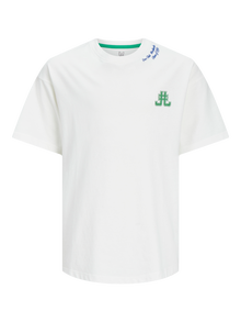 Jack & Jones Spausdintas raštas Marškinėliai Mini -Cloud Dancer - 12257431