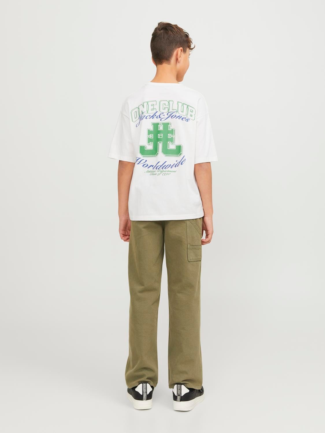 Jack & Jones Printet T-shirt Mini -Cloud Dancer - 12257431