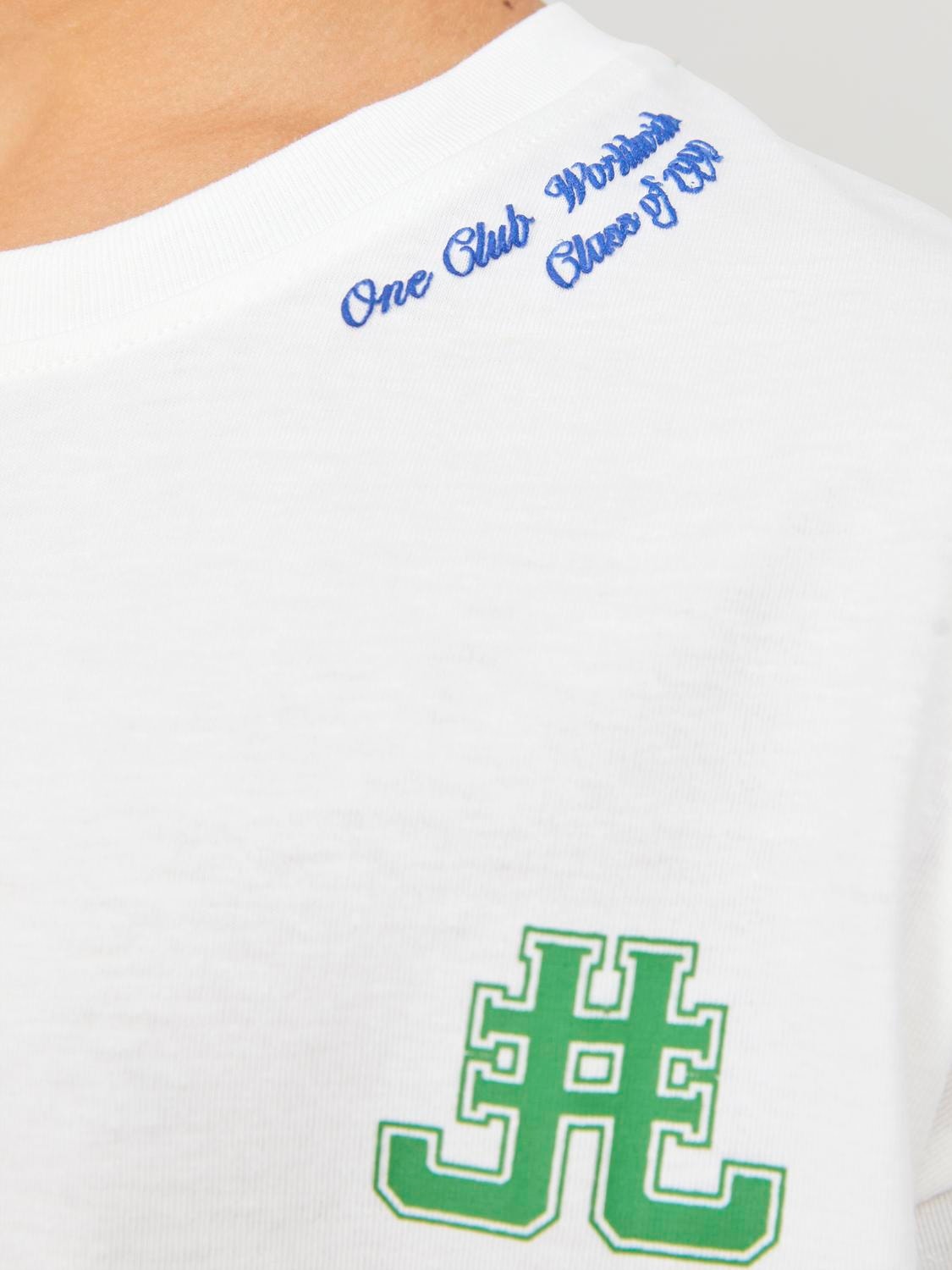 Jack & Jones Printed T-shirt Mini -Cloud Dancer - 12257431