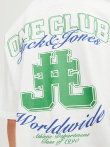 Jack & Jones Gedrukt T-shirt Mini -Cloud Dancer - 12257431