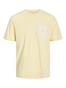 Jack & Jones Tryck T-shirt Mini -Italian Straw - 12257434