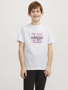 Jack & Jones Spausdintas raštas Marškinėliai Mini -Bright White - 12257435