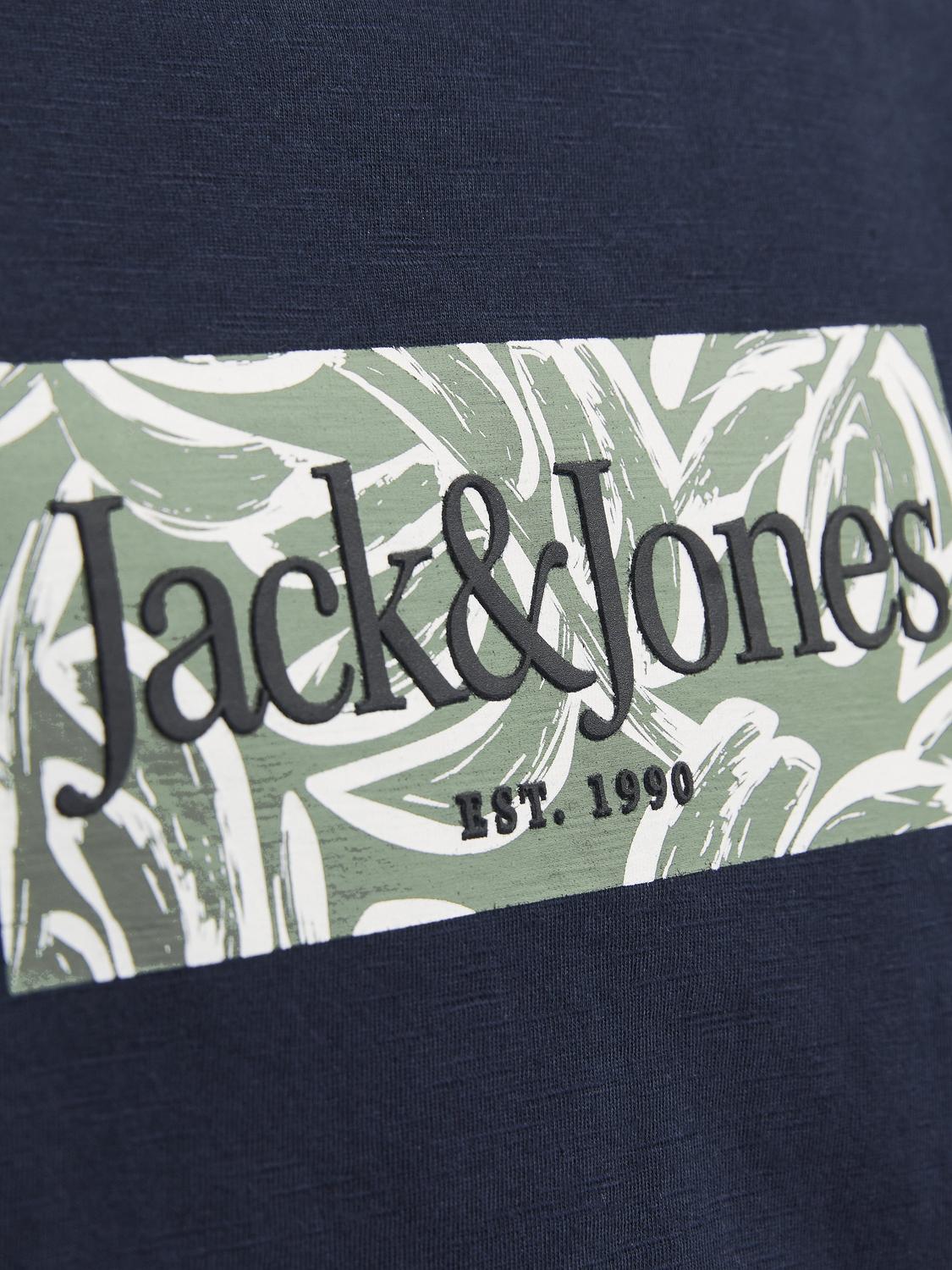 Jack & Jones Printet T-shirt Mini -Sky Captain - 12257435