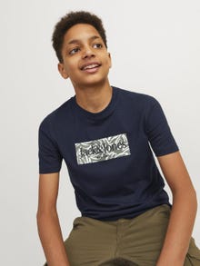Jack & Jones Tryck T-shirt Mini -Sky Captain - 12257435