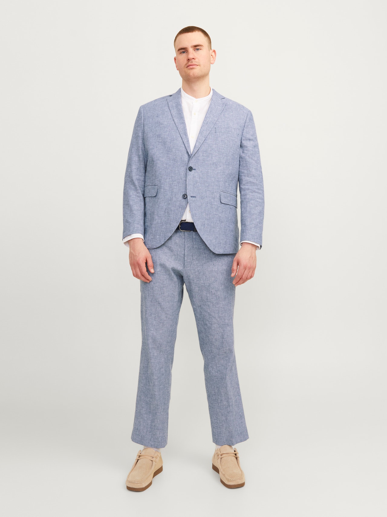 Jack & Jones Plus Size Slim Fit Suit -Chambray Blue - 12257436