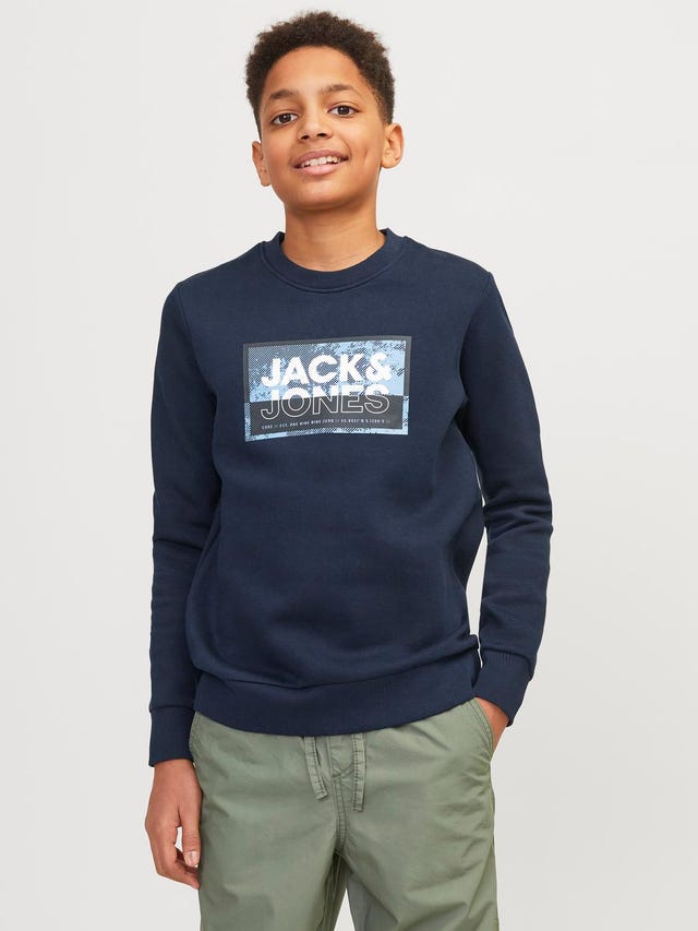 Jack & Jones Printet Sweatshirt med rund hals Til drenge - 12257439