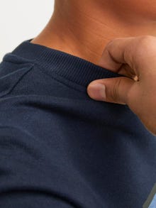 Jack & Jones Printet Sweatshirt med rund hals Til drenge -Navy Blazer - 12257439