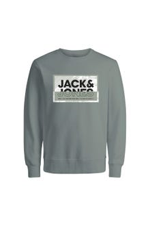 Jack & Jones Φούτερ με λαιμόκοψη Για αγόρια -Agave Green - 12257439