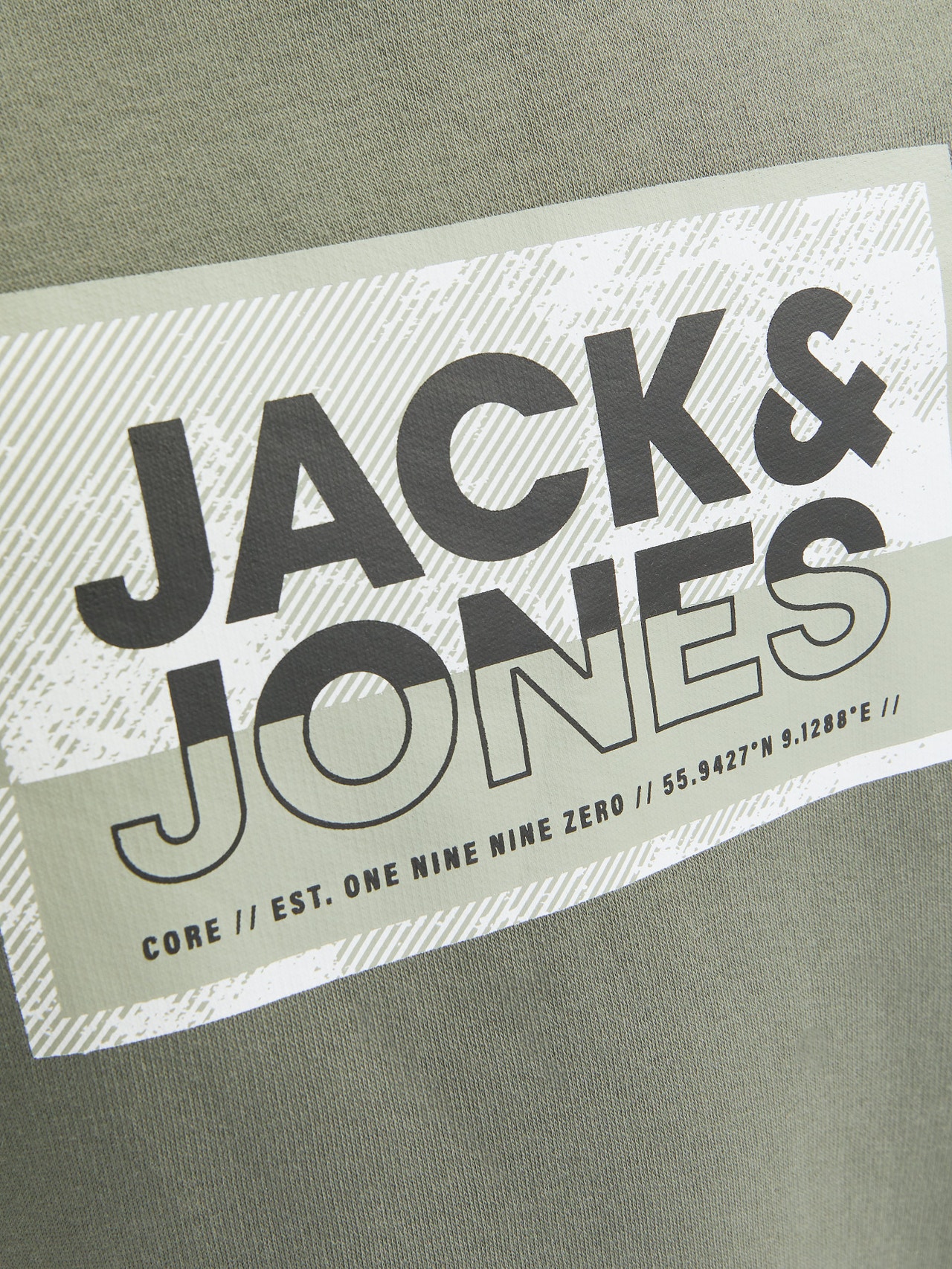 Jack & Jones Moletom com gola redonda Estampar Mini -Agave Green - 12257441