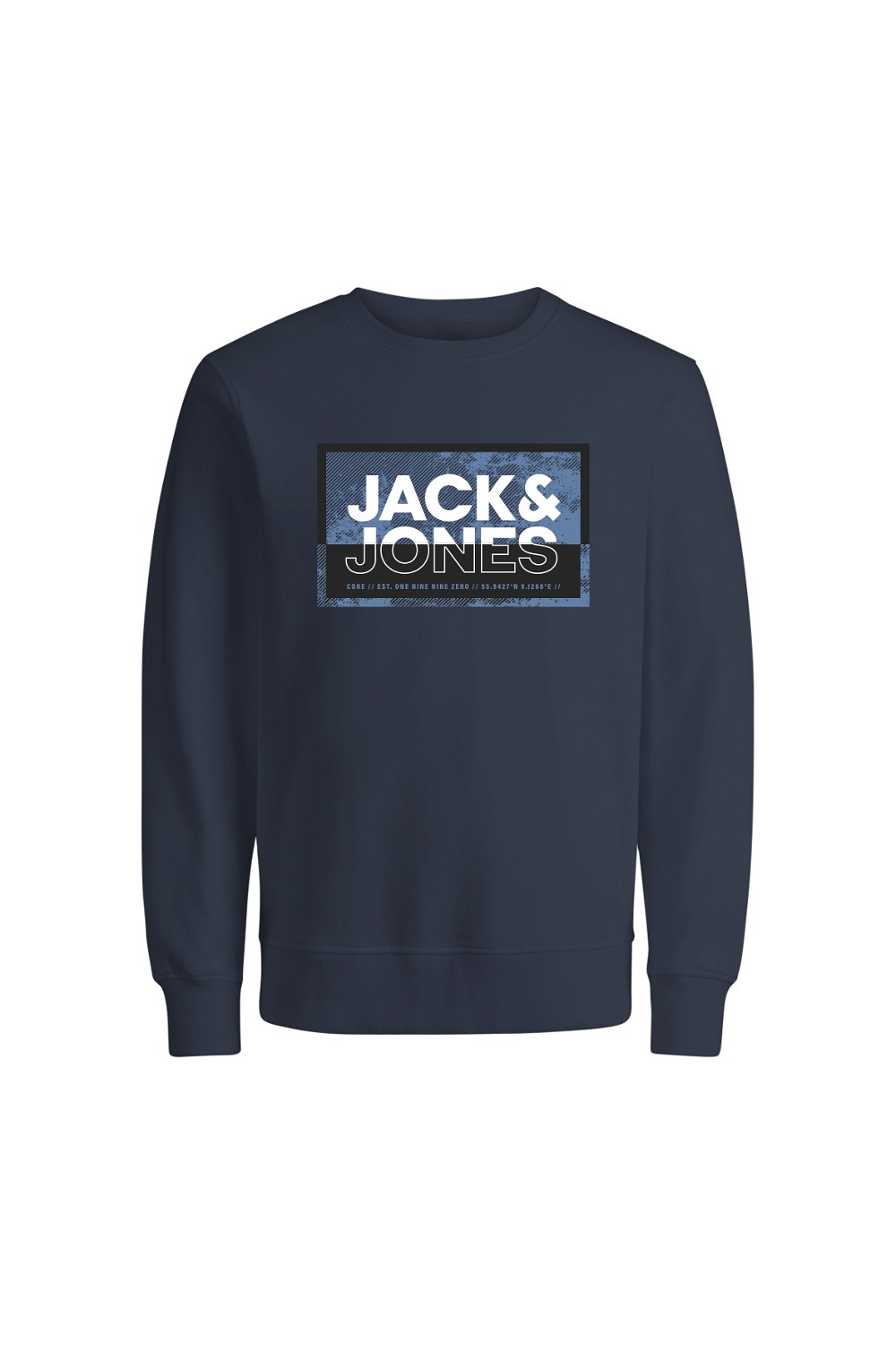 Jack & Jones Gedruckt Sweatshirt mit Rundhals Mini -Navy Blazer - 12257441