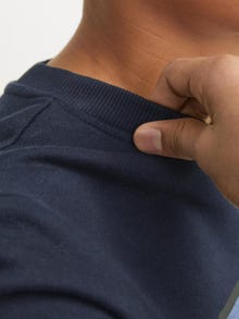 Jack & Jones Printet Sweatshirt med rund hals Mini -Navy Blazer - 12257441