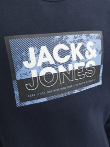 Jack & Jones Tryck Crewneck tröja Mini -Navy Blazer - 12257441