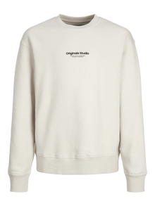 Jack & Jones Spausdintas raštas Apatinis prakaituojantis megztinis Mini -Moonbeam - 12257442