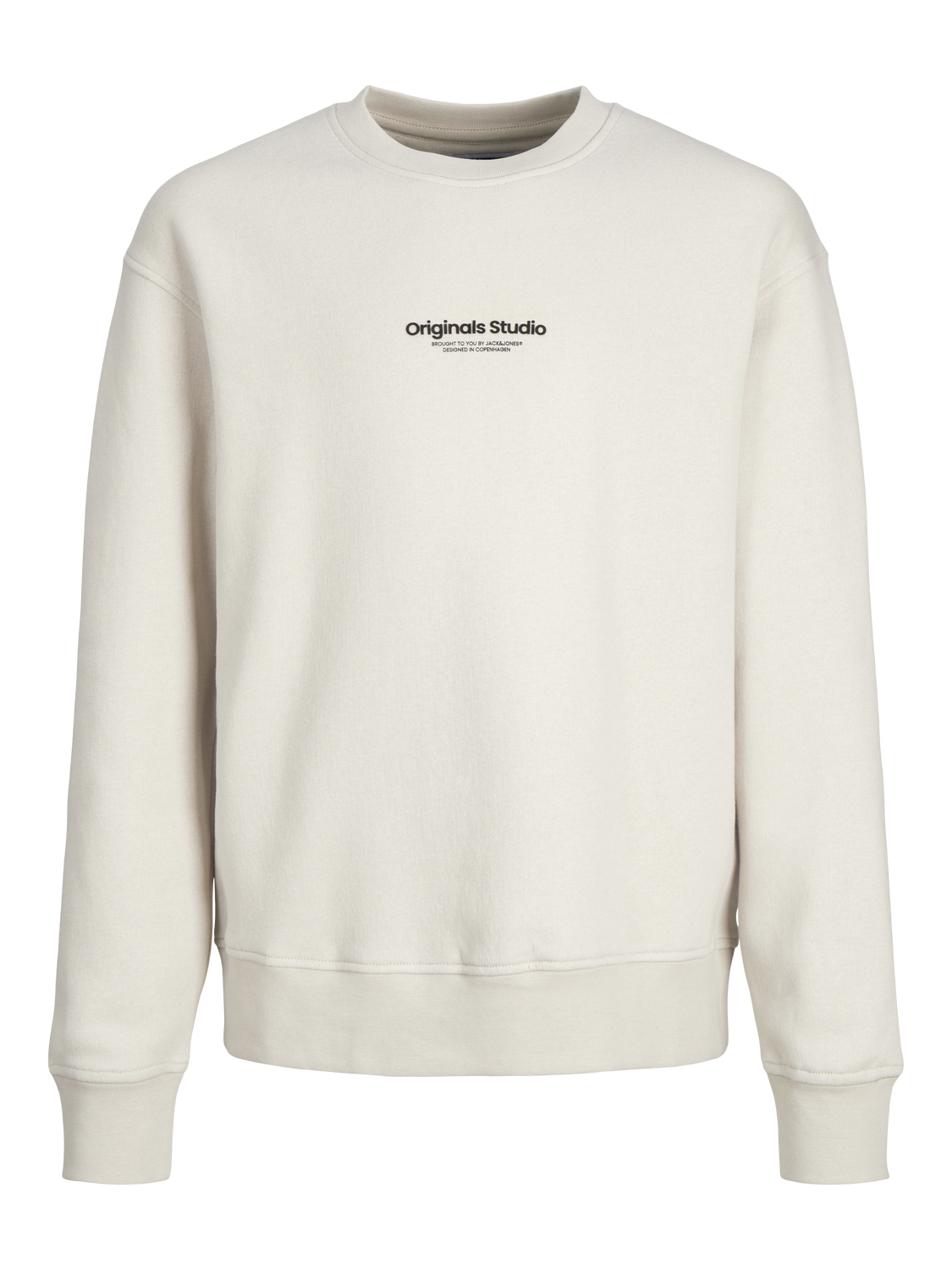 Jack & Jones Printet Sweatshirt med rund hals Mini -Moonbeam - 12257442