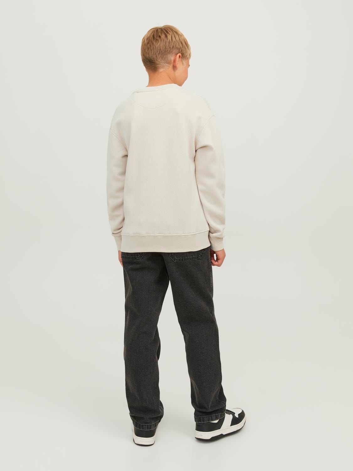 Jack & Jones Nyomott mintás Személyzeti nyakú pulóver Mini -Moonbeam - 12257442