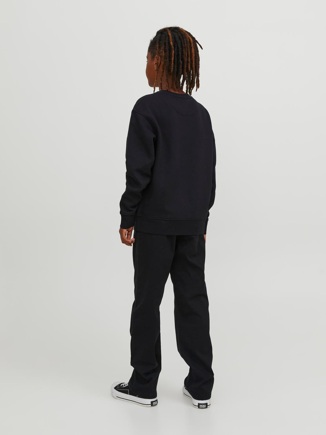 Jack & Jones Tryck Crewneck tröja Mini -Black - 12257442