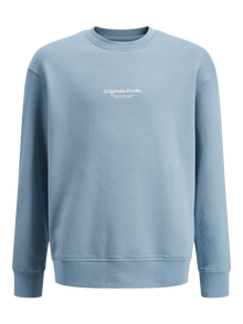 Jack & Jones Printet Sweatshirt med rund hals Mini -Mountain Spring - 12257442