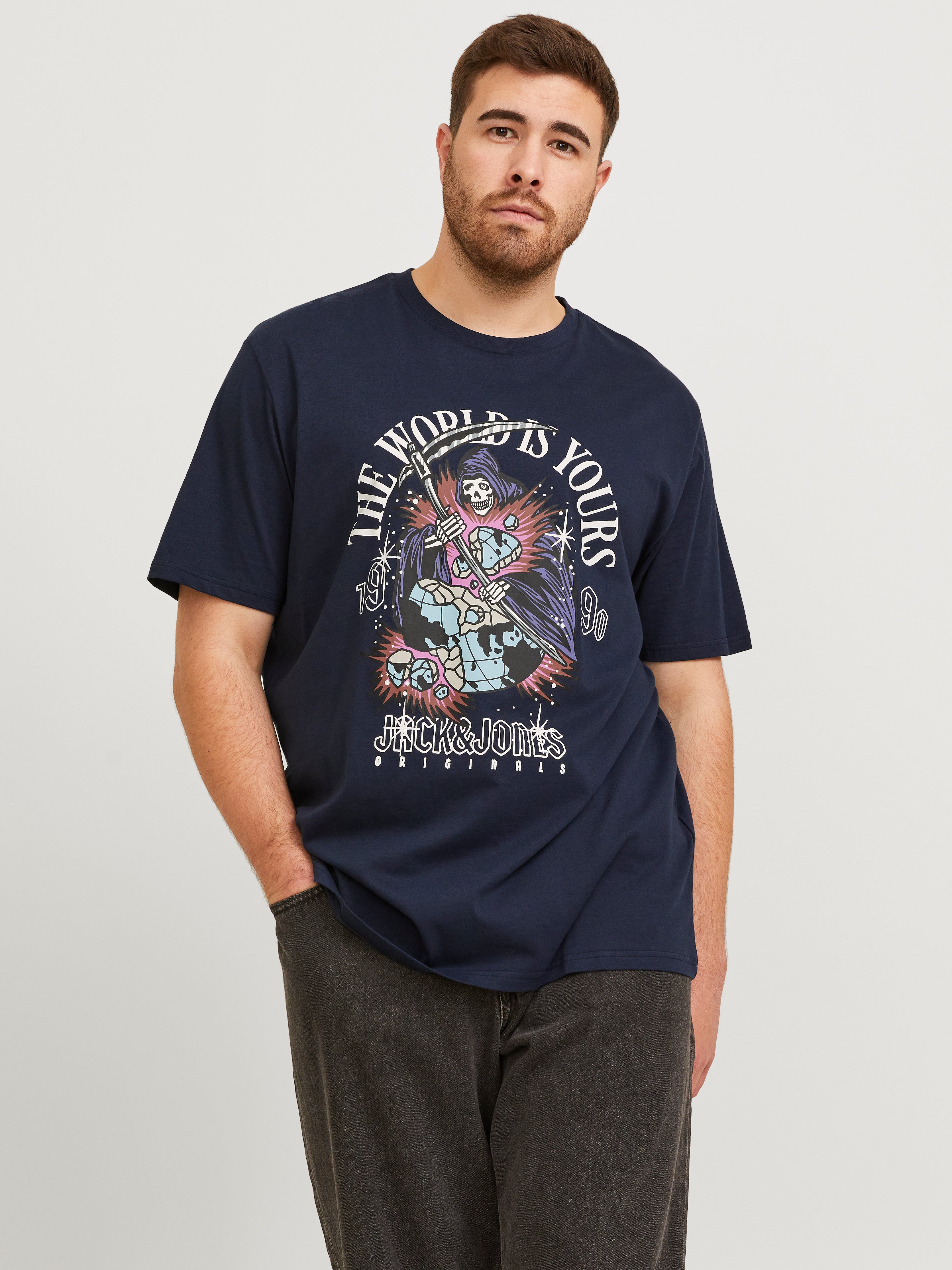 Plus Size T-shirt Imprimé - Jack & Jones - Modalova