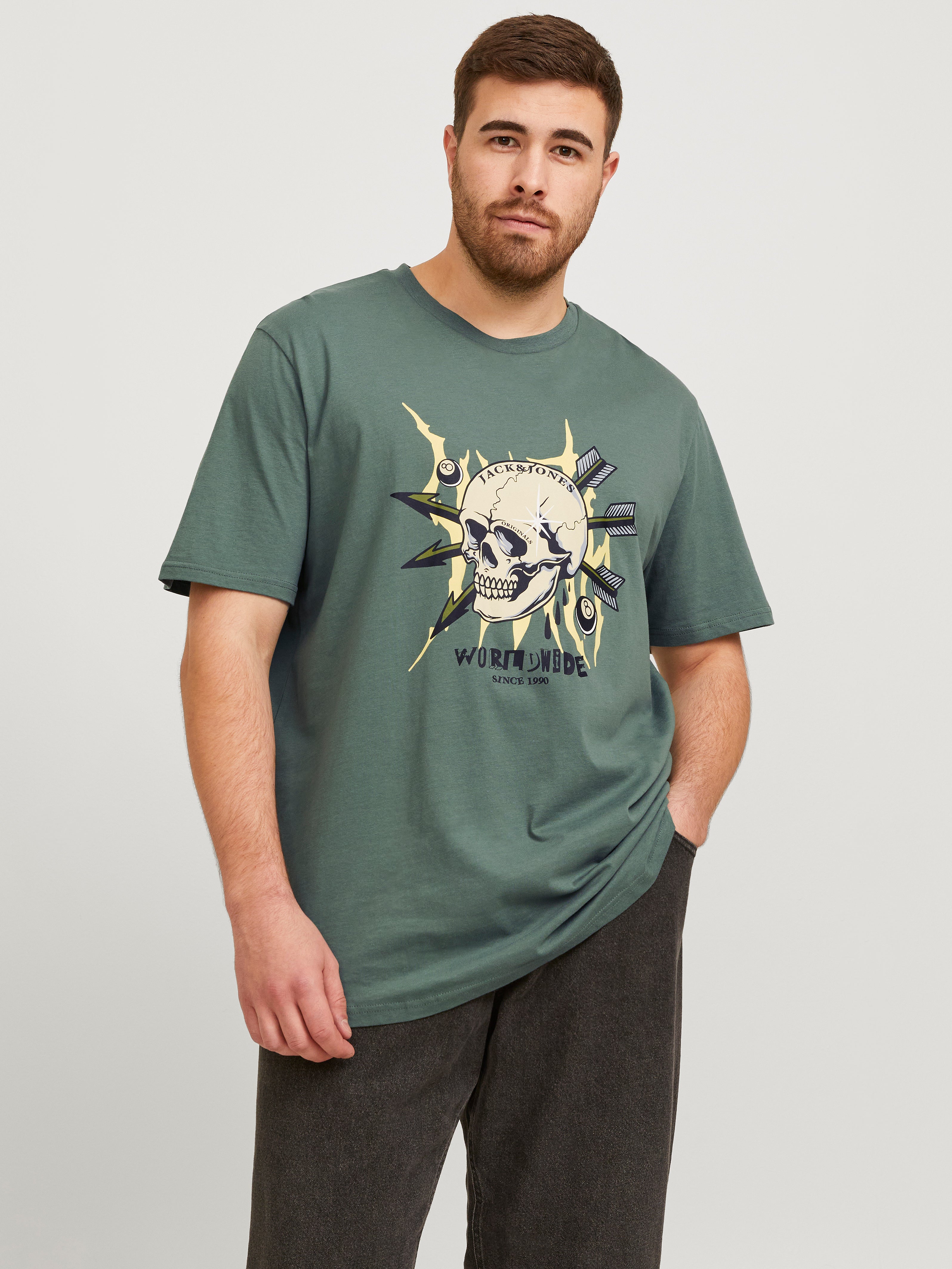 Plus Size T-shirt Imprimé - Jack & Jones - Modalova