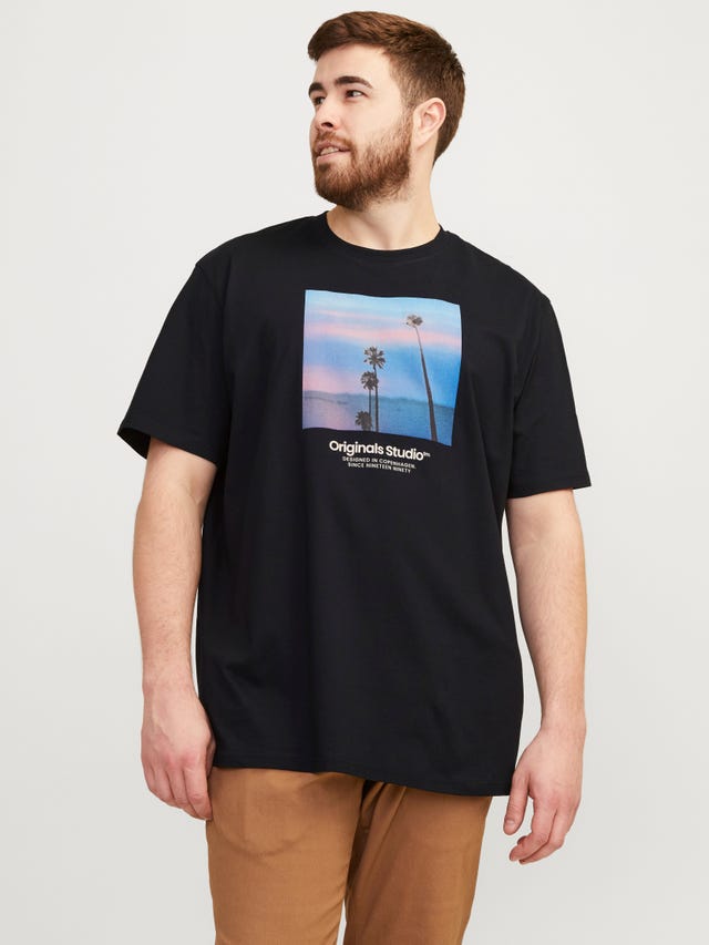 Jack & Jones Plus Size Nadruk T-shirt - 12257513