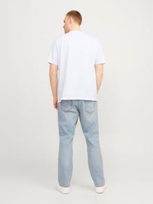 Jack & Jones Plus Size Nadruk T-shirt -Bright White - 12257513