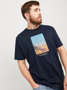 Jack & Jones Plus Size Printed T-shirt -Sky Captain - 12257513