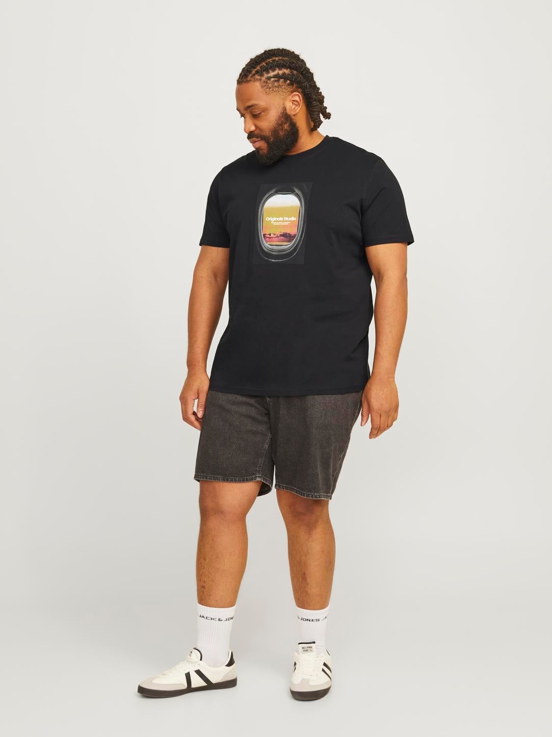 Plus Size Nadruk T-shirt