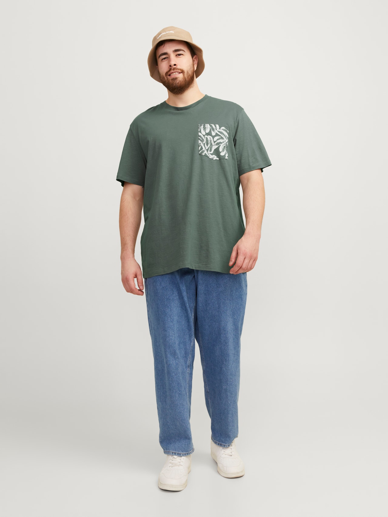 Jack & Jones Plus Size Camiseta Estampado -Laurel Wreath - 12257516