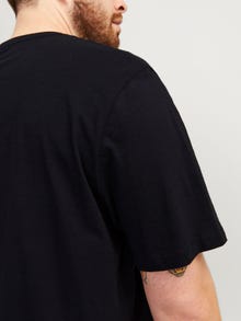 Jack & Jones Plus Size Spausdintas raštas Marškinėliai -Black - 12257516