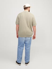 Jack & Jones Plus Size T-shirt Polo -Fields Of Rye - 12257520