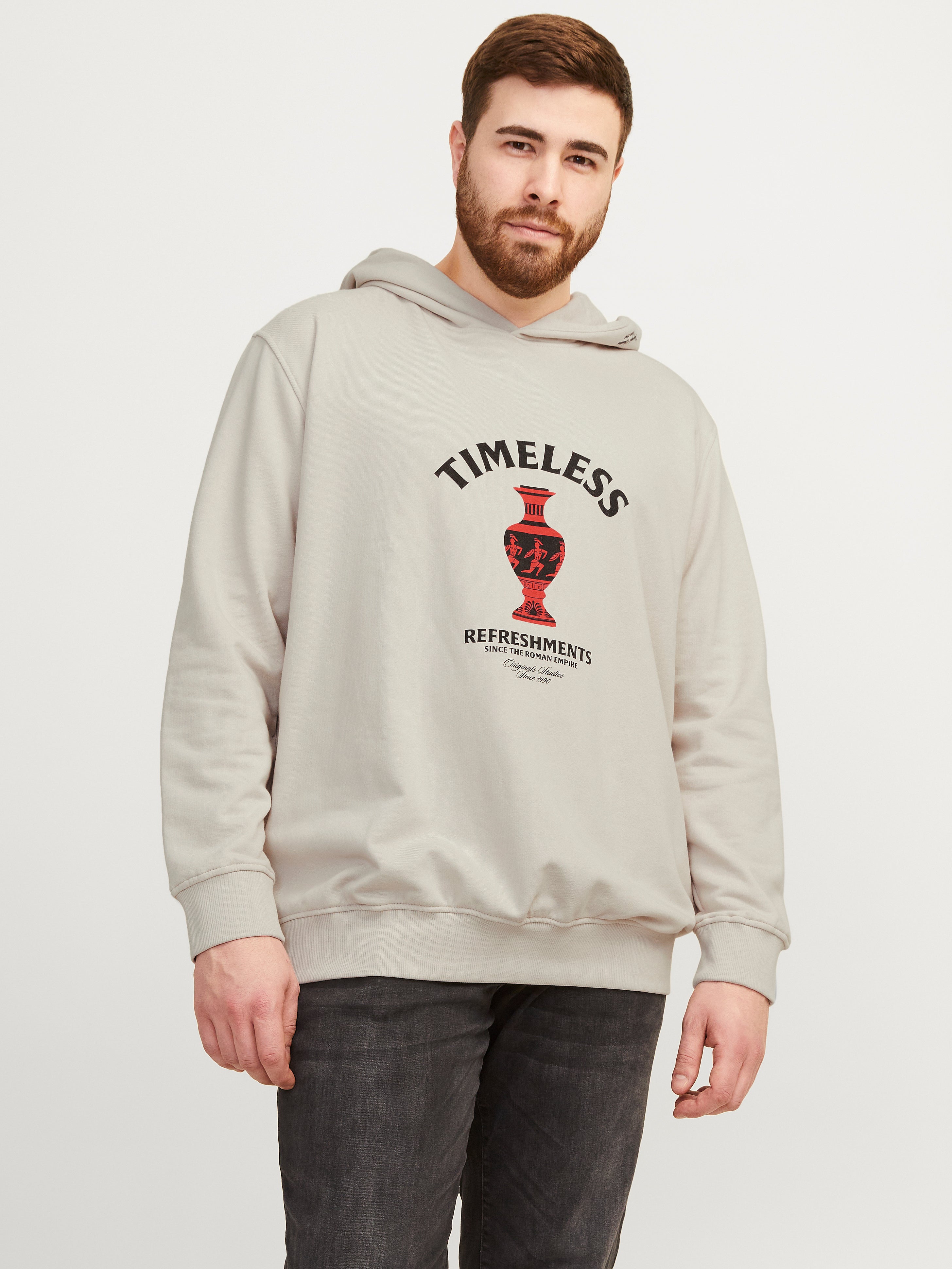 Jack & Jones Plus Size Trykk Hettegenser - 12257540