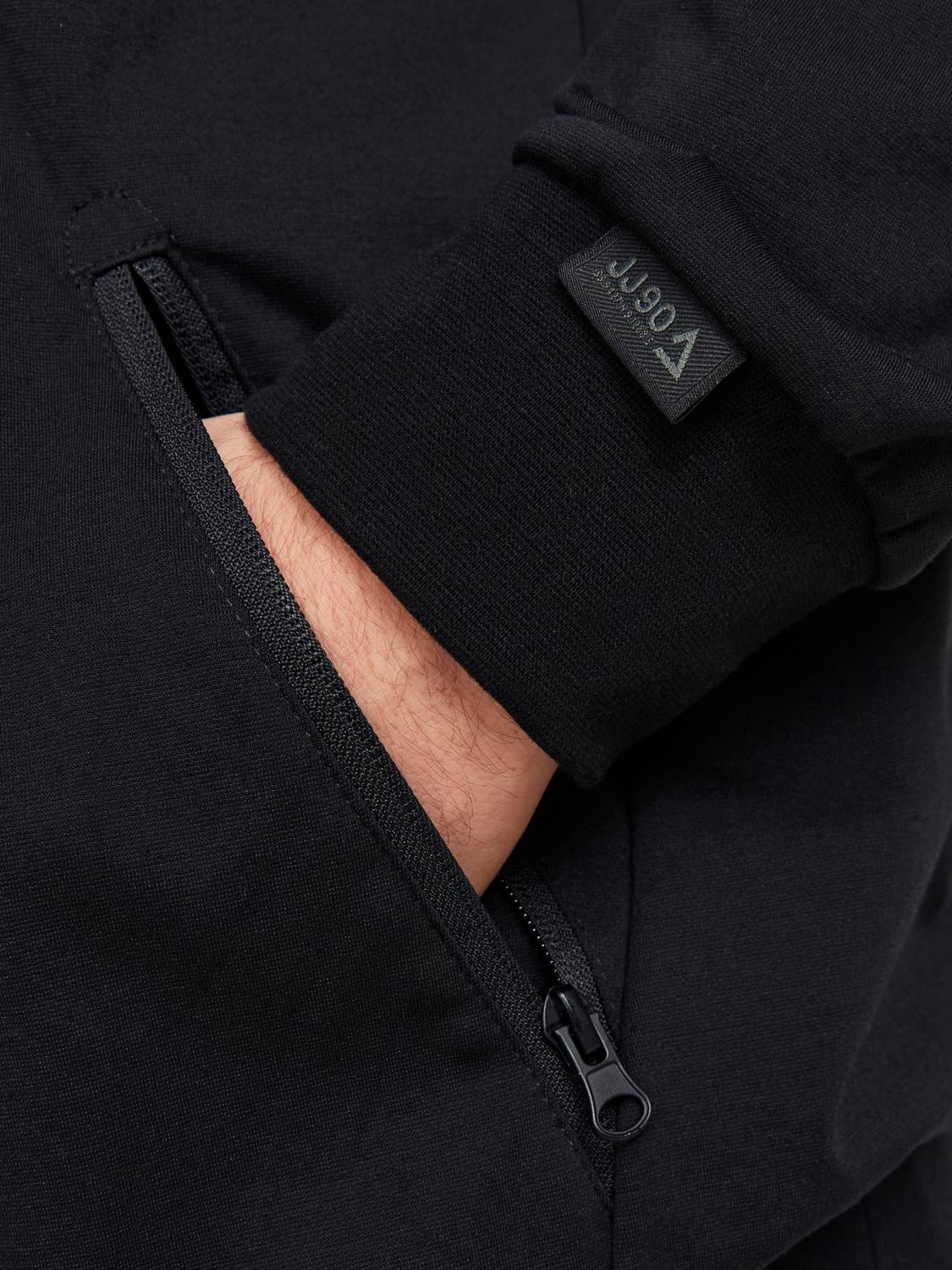 Jack & Jones Plus Plain Zip hoodie -Black - 12257551
