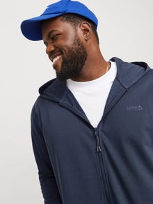 Jack & Jones Plus Size SUDADERA con cremallera Liso -India Ink - 12257551