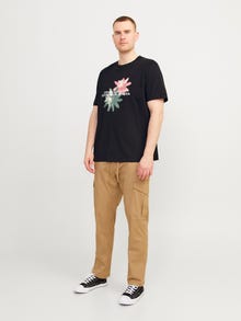 Jack & Jones Plus Size Printed T-shirt -Black - 12257560