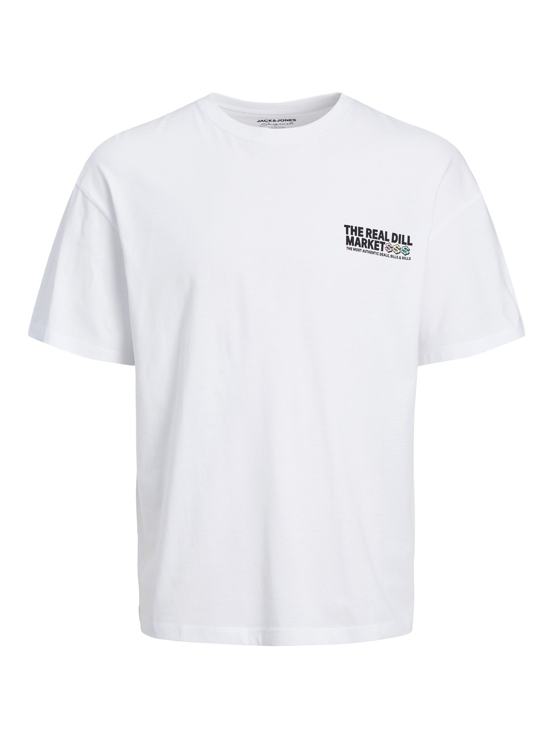 Jack & Jones Plus Size Gedrukt T-shirt -Bright White - 12257565