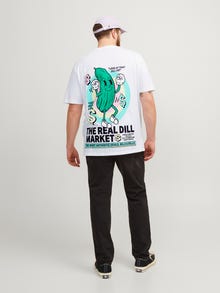 Jack & Jones Plus Size Bedrukt T-shirt -Bright White - 12257565